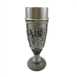 Pewter Goblet Dutch Old Masters WMF Zinn Embossed Vintage German Made